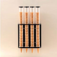 Zicco 4'lü Polikarbon Külahlık, Akrilik Standlı, 10x32x57 cm