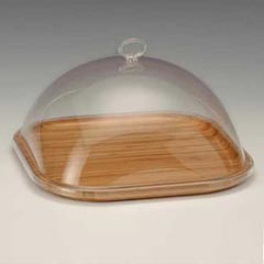 Zicco Ahşap Altlı Fanus, Akrilik Kapaklı, 25x25x14 cm