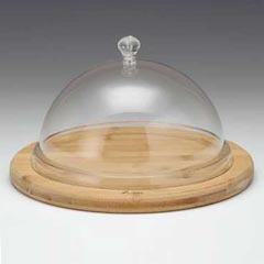 Zicco Ahşap Altlı Fanus, Akrilik Kapaklı, 26 cm