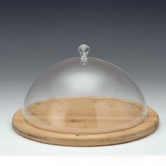 Zicco Ahşap Altlı Fanus, Akrilik Kapaklı, 30 cm