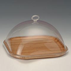 Zicco Ahşap Altlı Fanus, Akrilik Kapaklı, 30x30x15 cm (AL.35+ZCP.664)