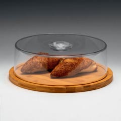 Zicco Ahşap Altlı Fanus, Akrilik Kapaklı, 33x11 cm