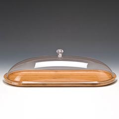 Zicco Ahşap Altlı Fanus, Akrilik Kapaklı, 48x19x13 cm
