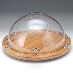 Zicco Ahşap Altlı Muhafaza Kabı, Polikarbon Rolltop Kapaklı, Çelik Kulplu, 46 cm