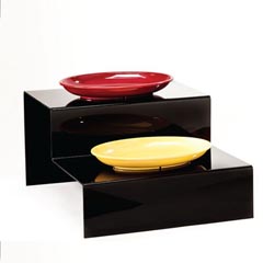 Zicco Akrilik Merdiven Stand, 2 Katlı, 60x50x14-29 cm
