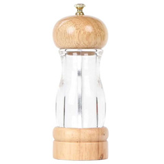 Hazzar Akrilik Ahşap Biber Değirmeni, Çelik, 16 Cm, Dcaa-160