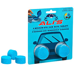Alı's A005-1 Oto Cam Suyu Tableti, 4 Mevsim, 10 gr, 2 Tablet
