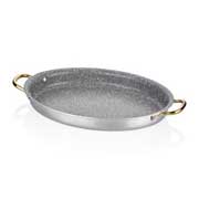 Altınbaşak Alu Granit Oval Omlet Tava, 28x20 cm