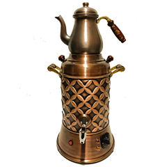 Anka Demlikli Semaver, Elektrikli, 1 Demlikli, 12 Litre, Bakır