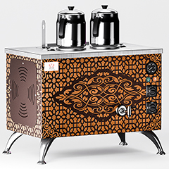 Anka Pro Compact Çay Kazanı, Elektrikli, 2 Demlikli, 20 Litre, Bakır
