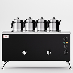 Anka Pro Compact Çay Kazanı, Elektrikli, 4 Demlikli, 40 Litre, Siyah