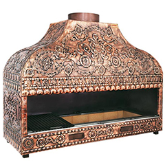 Anka Pro Kapalı Izgara, 200x60x120 cm, Bakır