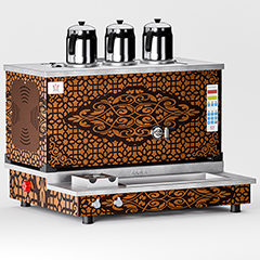 Anka Pro Plus Smart Çay Kazanı, Hibrit, 3 Demlikli, 30 Litre, Bakır