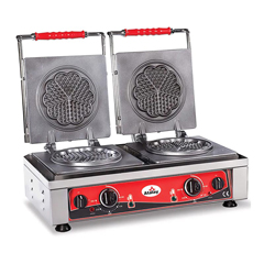 Atalay Çiftli Çiçek Waffle Krep Makinesi, Elektirkli, AWMC 2402