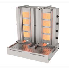 Atalay Döner Ocağı,Alttan Motorlu, Raydan 4x2 Cm, yanyana, Gazlı, ADG 4+4A