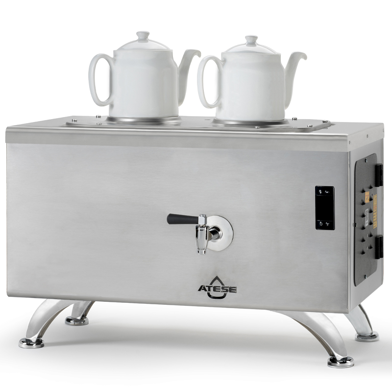 Ateşe Efes Dijital Çay Kazanı, Elektrikli, Inox, 2 Demlikli