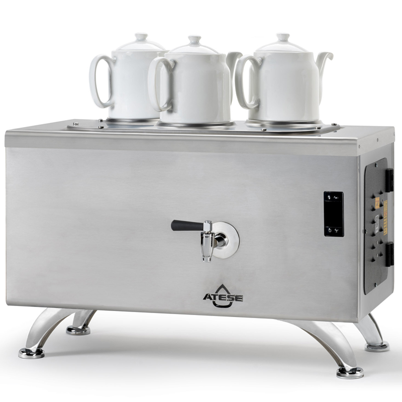 Ateşe Efes Dijital Çay Kazanı, Elektrikli, Inox, 3 Demlikli