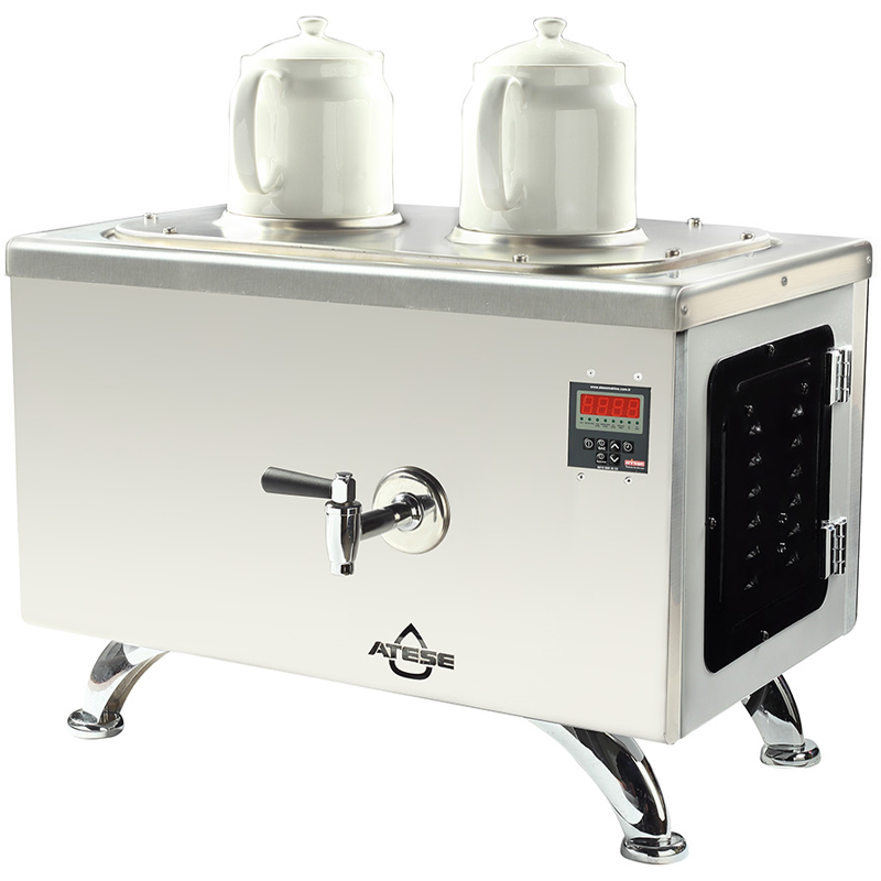 Ateşe Efes Smart Çay Kazanı, Elektrikli, Inox, 2 Demlikli