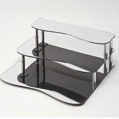 Zicco Aynalı Teşhir Standı, 3 Basamaklı, 59x60x22 cm