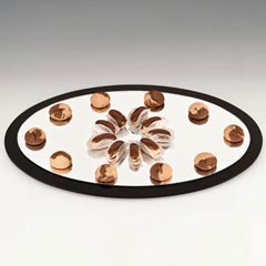 Zicco Aynalı Teşhir Standı, Oval, 60x40 cm