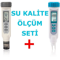 AZ Su Kalitesi Ölçüm Cihazı Seti, Ph ve İletkenlik