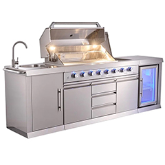 Berfmann BRGG-275S 6+2 Barbekü ve Buzdolaplı Outdoor Mutfak Seti