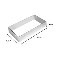 Beysa Çember Inox 55x34,5  Cm H6  Dikdörtgen Çember