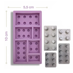 Beysa Lego Silikon Şeker Hamuru Kalıbı, 10x5,5 cm
