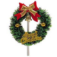 Beysa Merry Christmas Çelenk Yılbaşı Pasta Süsü,  50li