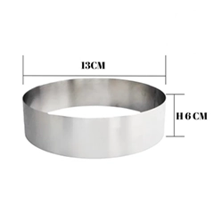 Beysa Pasta Çemberi Pandispanya Inox 13 Cm H6 2MM