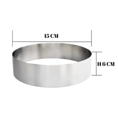 Beysa Pasta Çemberi Pandispanya Inox 15 Cm H6 2 MM