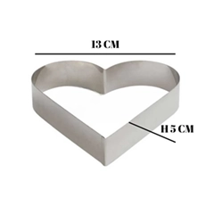 Beysa Pasta Çemberi Pandispanya Kalp Çember 13 Cm H5