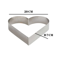 Beysa Pasta Çemberi Pandispanya Kalp Çember 20 Cm H7