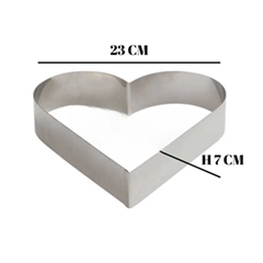 Beysa Pasta Çemberi Pandispanya Kalp Çember 23 Cm H7