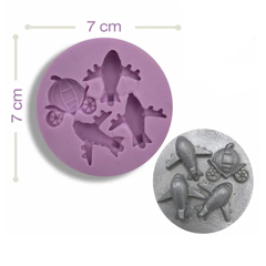 Beysa Uçaklar Silikon Şeker Hamuru Kalıbı, 7x7 cm
