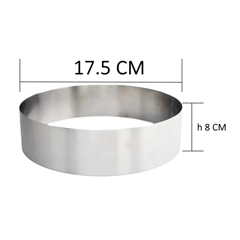 Beysa Yuvarlak Pasta Çemberi, 17,5 cm