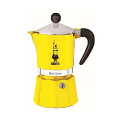 Bialetti Moka Pot Rainbow 3 Cup, Sarı