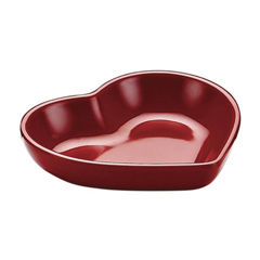 Biradlı Açık Büfe Minimalist, 8x7x1,5 cm Kalpli Kırmızı