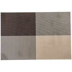 Biradlı Amerikan Servis, Pvc, Desenli, 30x45 cm, Kahverengi, BRD 021 KH