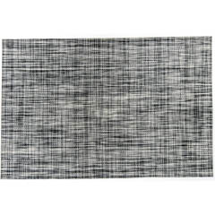 Biradlı Amerikan Servis, Pvc, Desenli, 30x45 cm, Siyah Beyaz