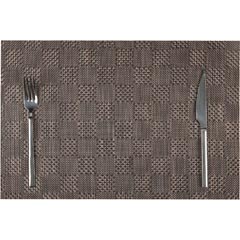 Biradlı Amerikan Servis, Pvc, Kare Desenli, 30x45 cm, Kahverengi, BRD 877 1