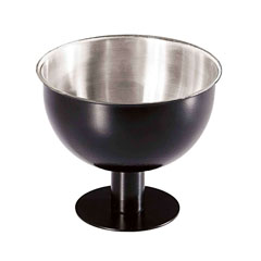 Biradlı Çelik Punch Kasesi, 16x18 cm, Siyah
