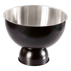 Biradlı Çelik Punch Kasesi, 32x26 cm, Siyah