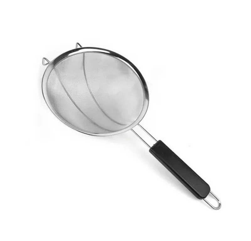 Biradlı Destekli Çelik Süt Süzgeci, 25 cm