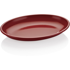 Biradlı Fts-1957 Melamin Tabak, Oval, 48x34x5 cm, Kırmızı