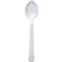 Biradlı Policarbon Servis Kaşığı, Delikli, 34 cm, Beyaz