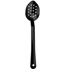 Biradlı Policarbon Servis Kaşığı, Delikli, 34 cm, Siyah