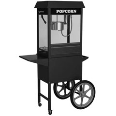 By DPM SA Kitchen Arabalı Popcorn Makinesi, Siyah