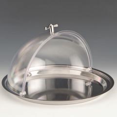 Zicco Çelik Altlı Fanus, Polikarbon Rolltop Kapaklı, 32,5 cm