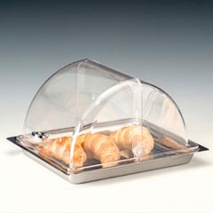 Zicco Çelik Altlı Muhafaza Kabı, Polikarbon Roll Top Kapaklı, Gn /12, 30x36x21 cm (ZCP.708+ZCP.714)